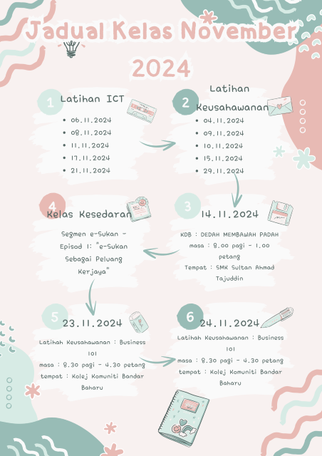 jadual kelas november 2024