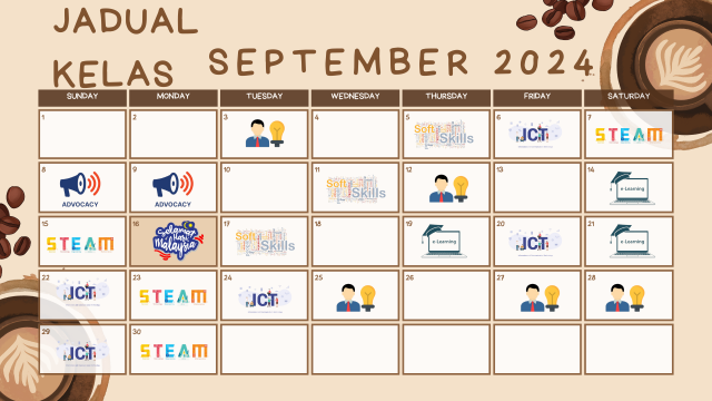 jadual kelas september 2024